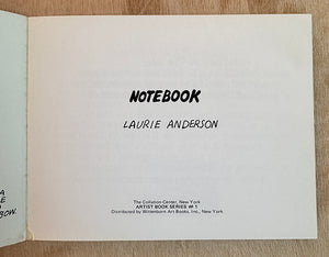 NOTEBOOK: Laurie Anderson