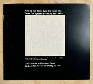 Pick up the Book, Turn the Page and Enter the System: Books by Sol LeWitt